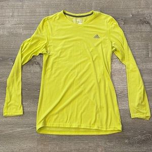adidas Long Sleeve Tee in Neon Yellow